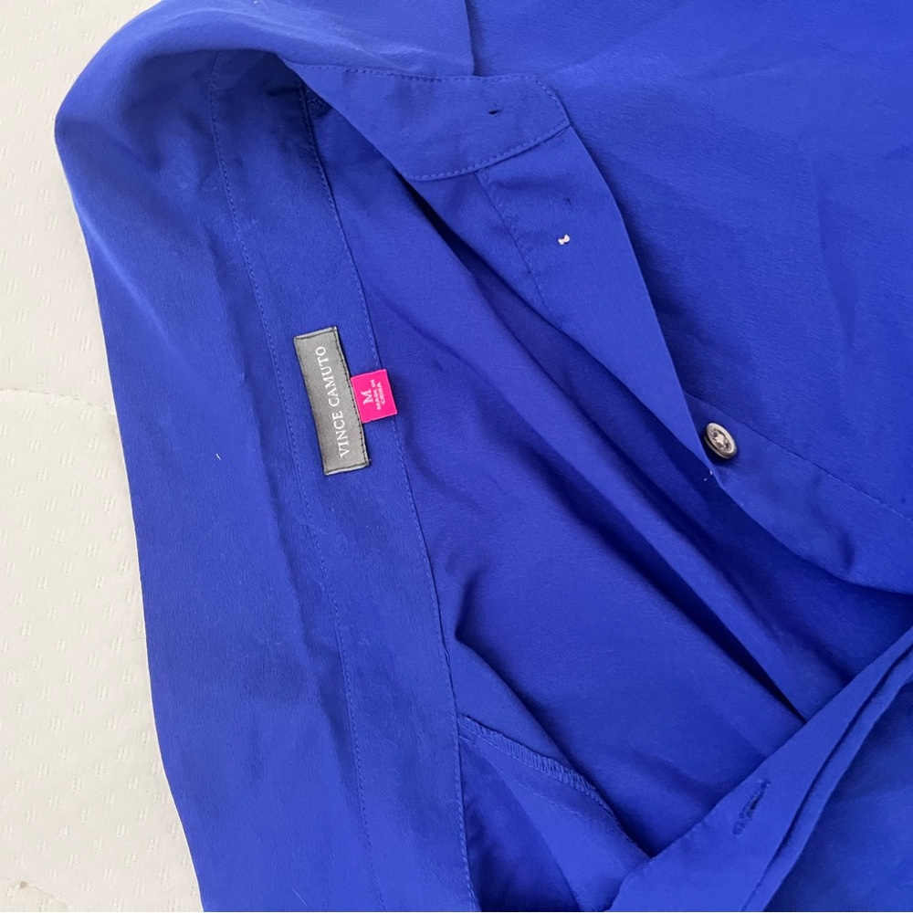 Vince Camuto collared shirt Dress Royal Blue - Picture 4 of 4